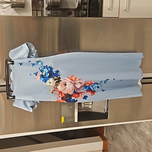 💕TED BAKER💕 Hailly Bardot Dress ~ Raspberry Ripple Print TB Size 4 = US 10 NWT - Picture 11 of 16